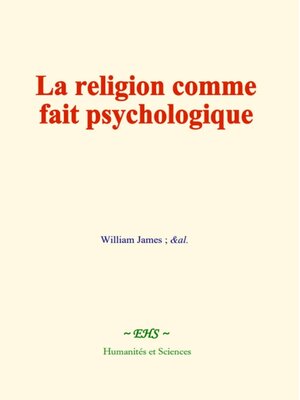 cover image of La religion comme fait psychologique